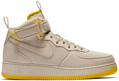 Pre-owned Nike  Air Force 1 Mid Canvas Desert Sand Vivid Sulfur In Desert Sand/desert Sand-vivid Sulfur