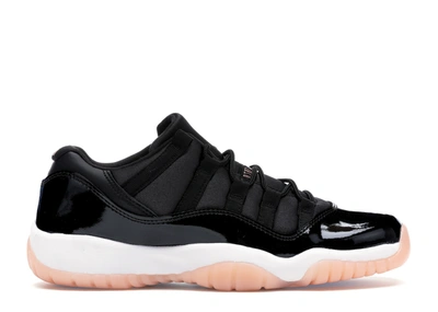 Pre-owned Jordan 11 Retro Low Bleached Coral (gs) In Black/bleached Coral-white