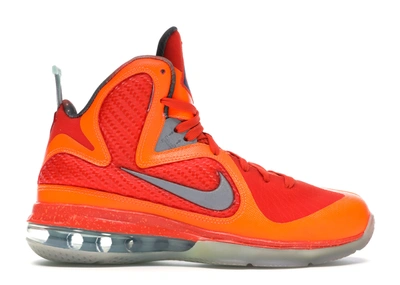 Pre-owned Nike Lebron 9 Big Bang As (gs) In Ttl Orng/metallic Silver-team Orng-mn