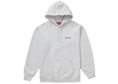 Pre-owned Supreme  Mary Hooded Sweatshirt Ash Grey