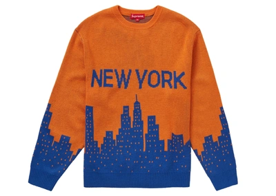 Pre-owned Supreme  New York Sweater Orange