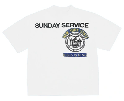 Pre-owned Kanye West  Sunday Service New York Iii T Shirt White