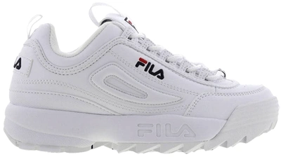 Pre-owned Fila Disruptor 2 White (gs) In White/navy/red