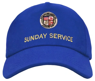 Pre-owned Kanye West  Sunday Service Hat Blue
