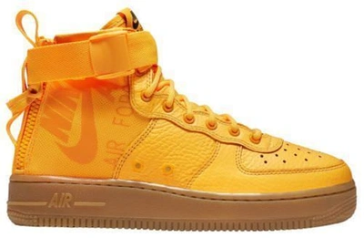 Pre-owned Nike Sf Air Force 1 Mid Odell Beckham Jr (gs) In Laser Orange/laser Orange-gum Medium Brown