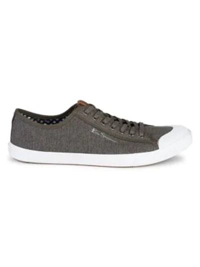 Ben Sherman Vender Script Lace-up Sneakers In Charcoal