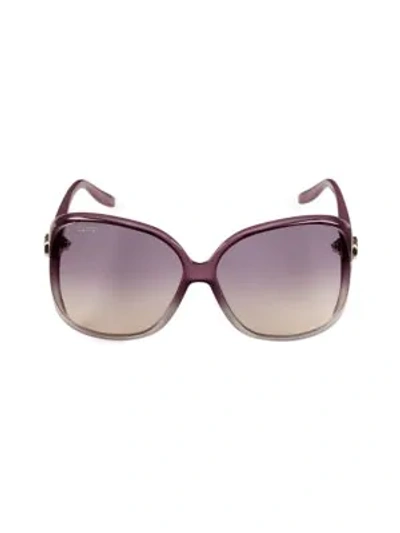 Gucci 60mm Square Sunglasses In Violet Grey