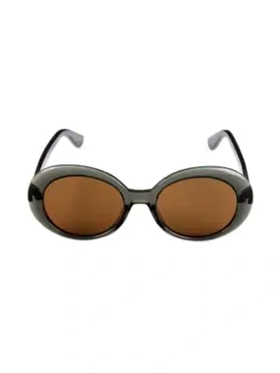 Saint Laurent Core 54mm Round Sunglasses In Brown