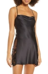 Rya Collection Darling Lace Trim Chemise In Black