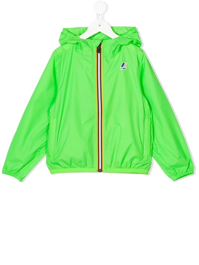 K-way Kids' Green Contrast Zip Up Jacket