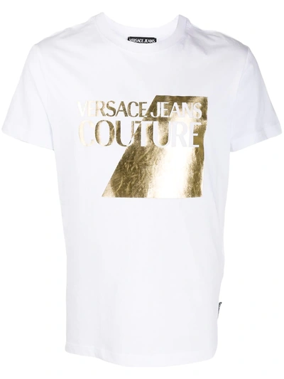 Versace Jeans Couture Crew-neck Logo T-shirt In White