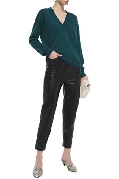 Equipment Azia Wool And Cashmere-blend Sweater In Emerald