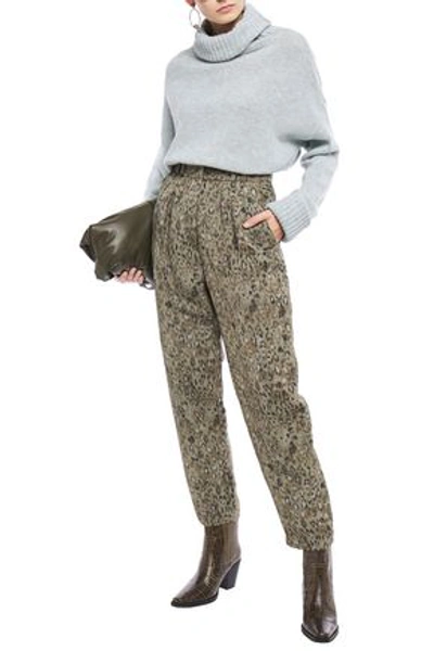 Iro Pride Printed Linen-blend Tapered Pants In Animal Print