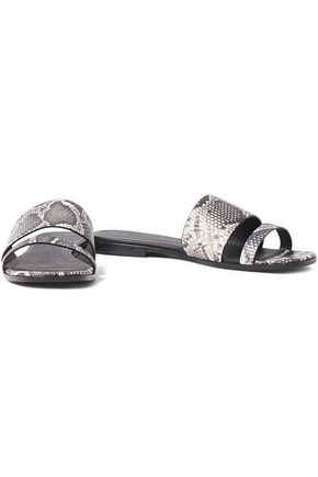 snake leather sandals