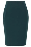 Hugo Boss Vaxine Structured Jersey Houndstooth Pencil Skirt In Dark Green