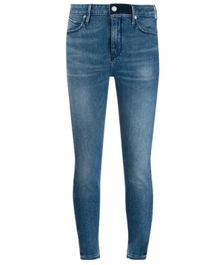 Rta Frayed Mid-rise Skinny Jeans In Voodoo Blue