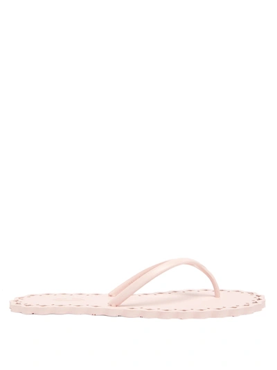 Carlotha Ray Laser-cut Patterned Scented-rubber Flip Flops In Pink