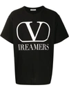 Valentino Dreamers V-logo Cotton-jersey T-shirt In Black