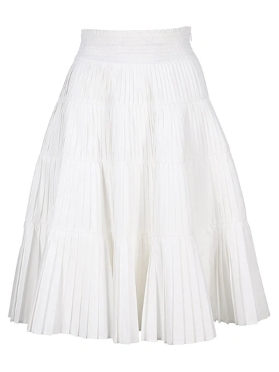 Prada Pleated Skirt In White