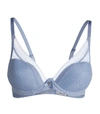 Chantelle Festivite Lace Plunge Bra In Glacier Blue