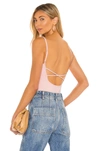 Free People Strappy Basique Bodysuit In Rose