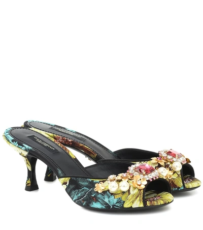Dolce & Gabbana Keira Embellished Floral Sandals In Multicoloured