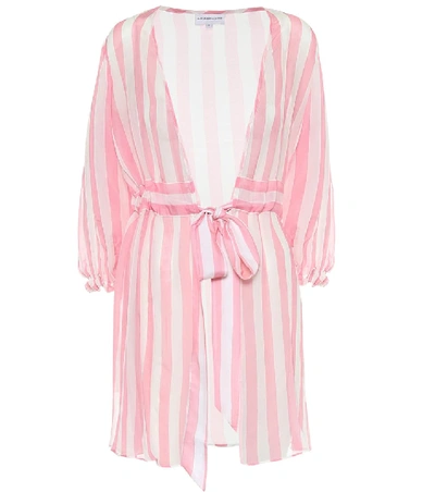 Alexandra Miro Mini Belinda Gown Silk Kaftan In Pink