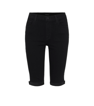 J Brand 881 Mid-rise Skinny Shorts In Black