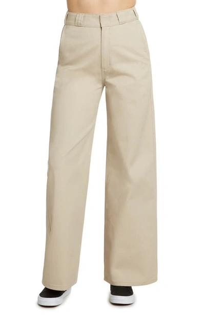 Dickies High-waisted Wide Leg Pant In Khaki