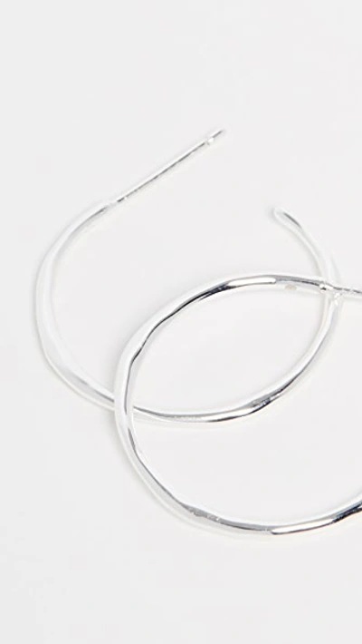 Gorjana 18k Gold-plated Taner Small Hoop Earrings In Silver