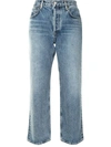 Agolde Ripley Cotton High-rise Straight Jeans In Riptide In Forfeit