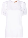 N°21 Ruffle Embellished T-shirt In White