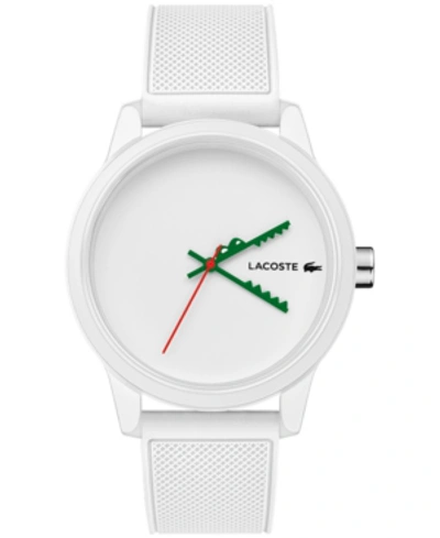 Lacoste Men's L.12.12 Swiss White Silicone Strap Watch 42mm