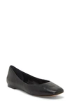 Vince Camuto Women's Brindin Square-toe Ballet Flats In Black Leather