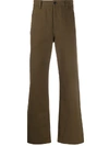 Acne Studios Elastic-waist Cotton Trousers Hunter Green