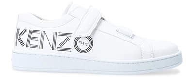 Kenzo Velcro Trainers In White