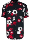 Thom Browne Tropical Print Shirt In Blue