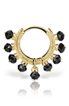 Maria Tash Coronet Black Diamond Earring In Yellow Gold