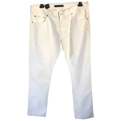 Pre-owned Calvin Klein Trousers In White