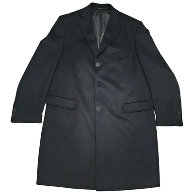 Pre-owned Valentino Wool Coat In Navy
