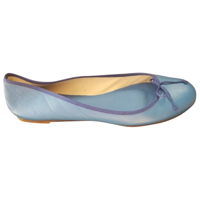 Pre-owned Jcrew Leather Flats In Blue