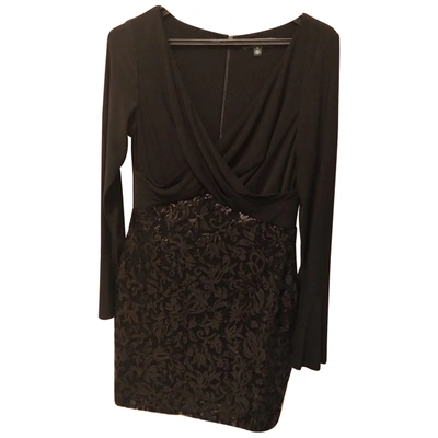 Pre-owned Lauren Ralph Lauren Glitter Mid-length Dress In Black