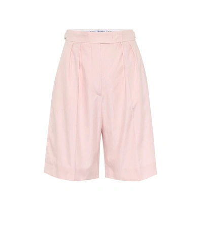 Max Mara Safari Cotton Bermuda Shorts In Pink