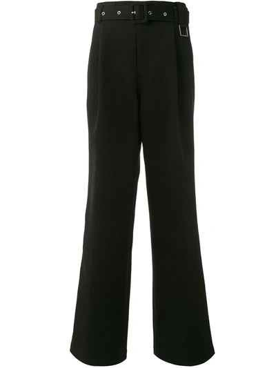 Wooyoungmi Belted Wide-leg Trousers In Black