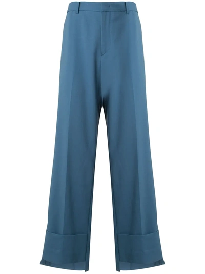 Wooyoungmi Oversized Straight-leg Trousers In Blue