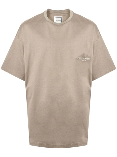 Wooyoungmi Graphic-print Oversized T-shirt In Brown