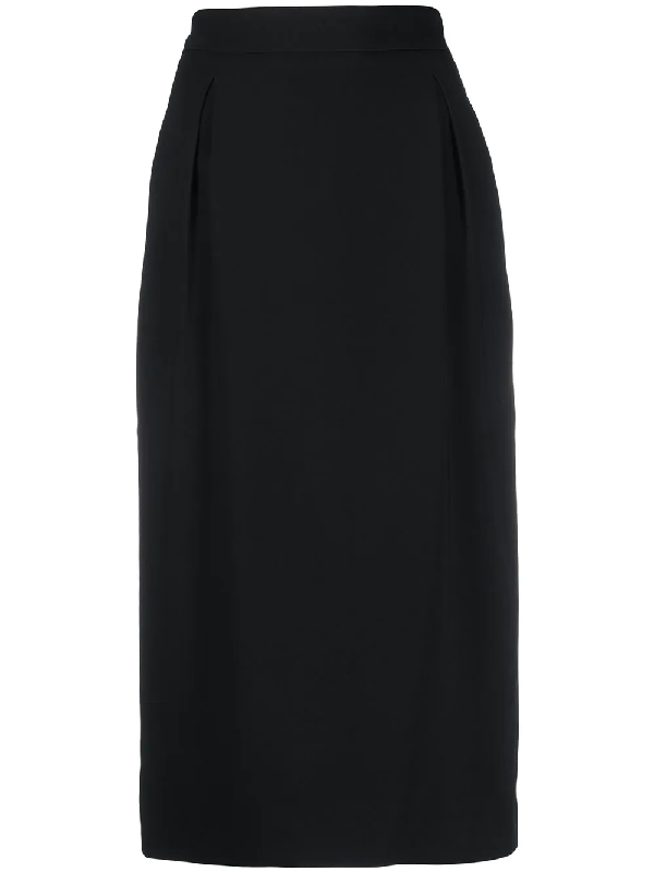 high waisted black skirt