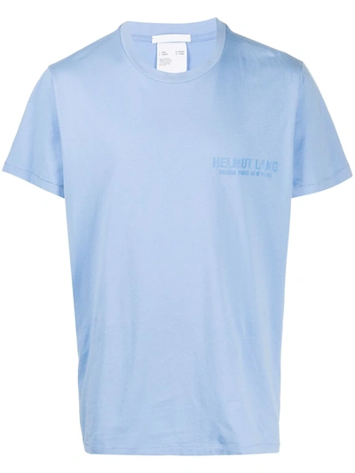 Helmut Lang Chest Logo T-shirt In Blue