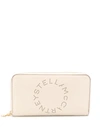 Stella Mccartney Stella Logo Zip-around Wallet In White