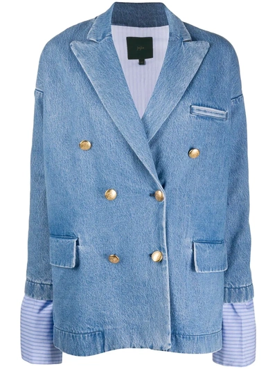 Jejia Oversized Denim Blazer In Blue